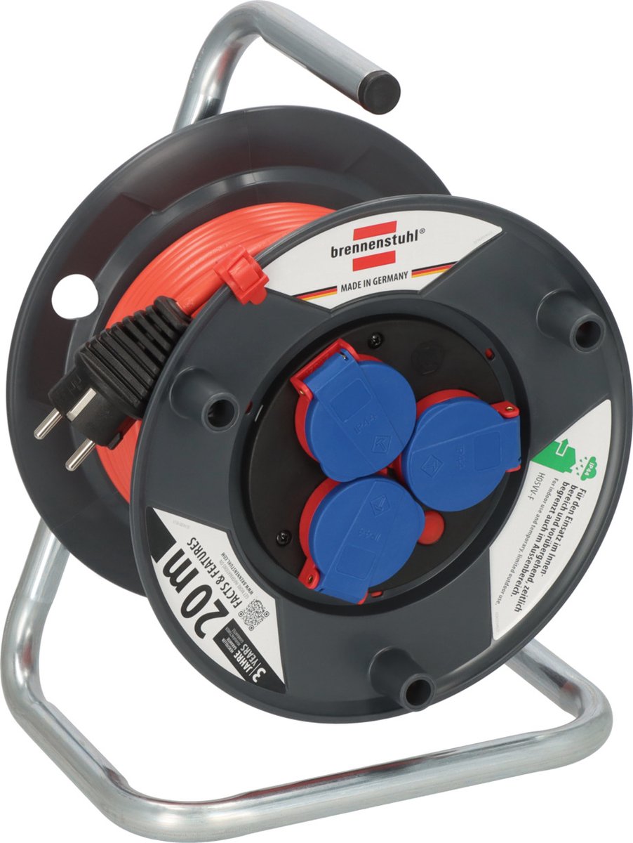 Brennenstuhl garant ip44 kabelhaspel 20m h05vv-f 3g1,5
