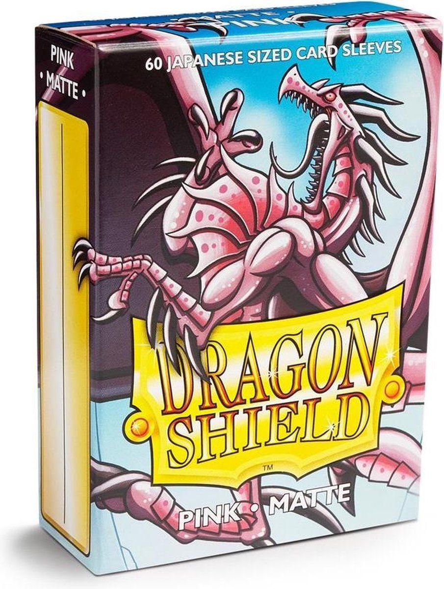 Arcane tinmen dragon shield card sleeves: japanese matte pink (59x86mm) - 60 stuks