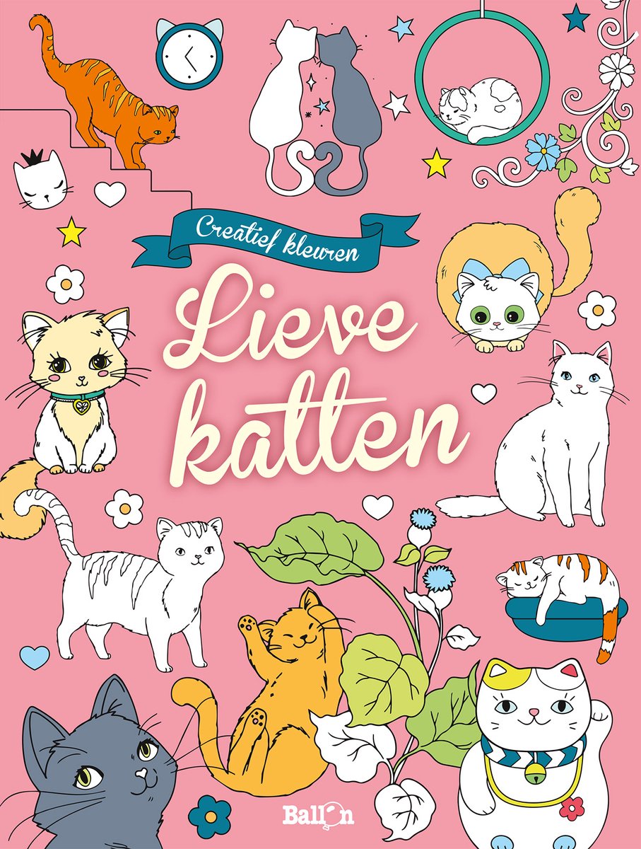 Ballon media n.v. creatief kleuren - lieve katten