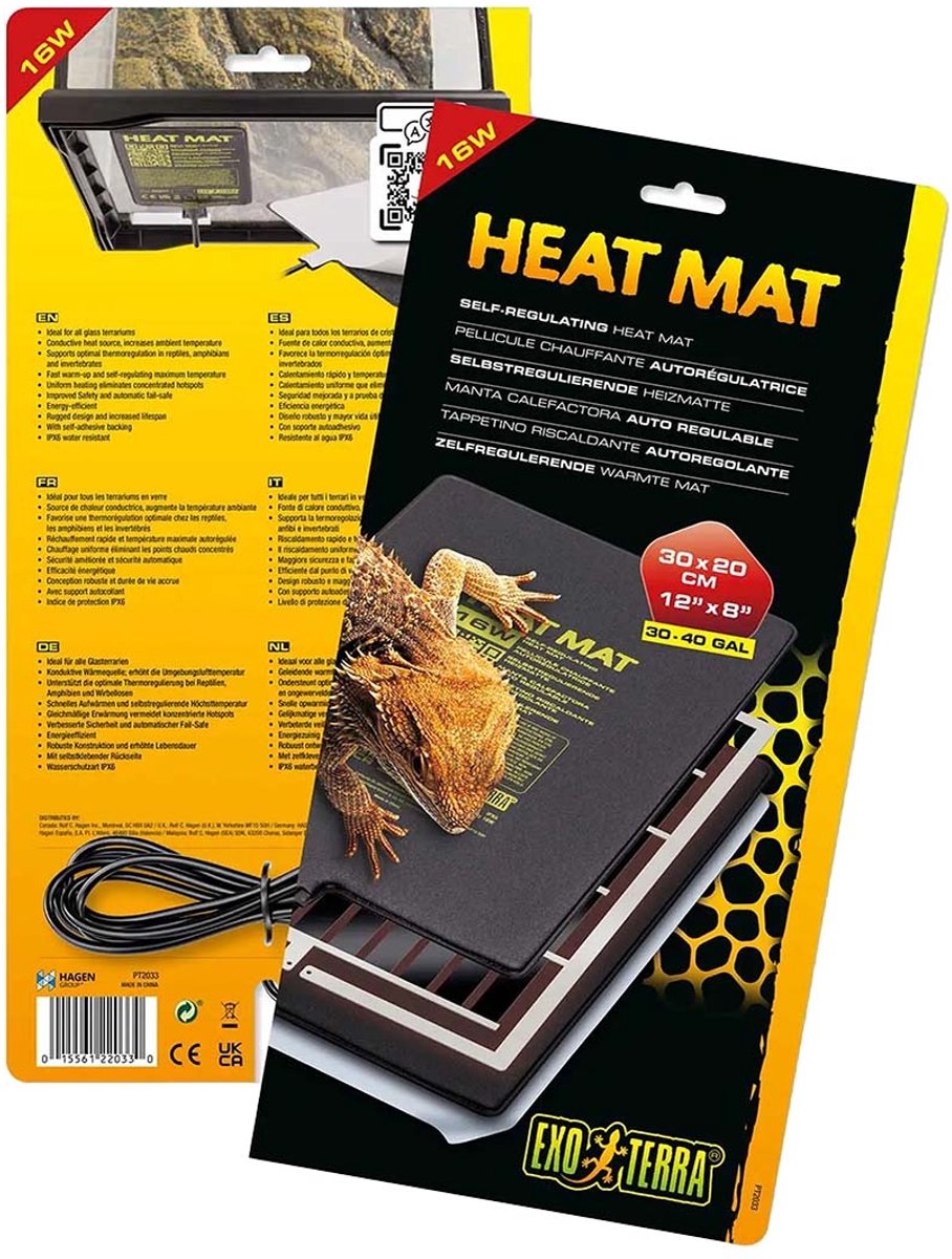 Exo terra zelfregulerende warmtemat - 16w - 30 x 20 cm