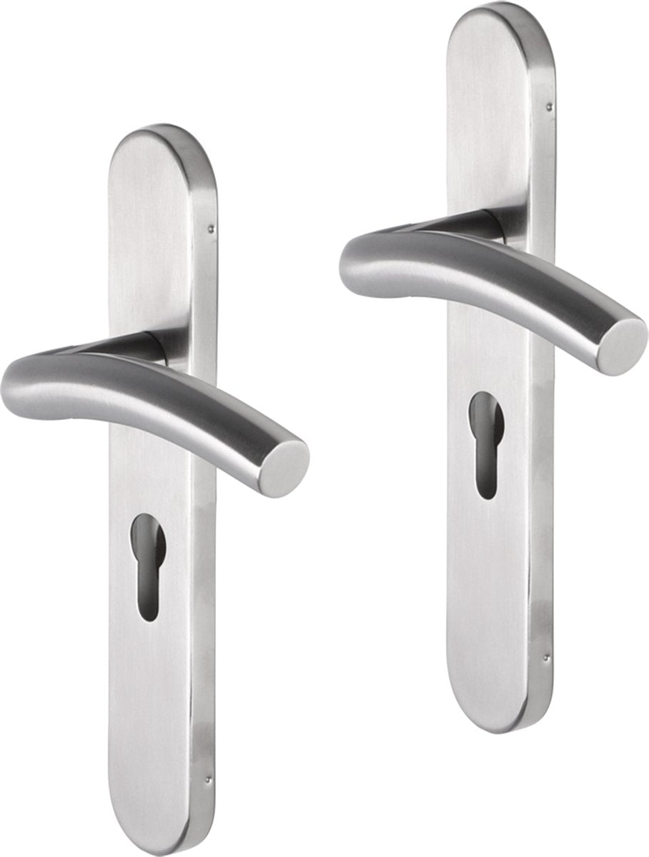 Impresso conway rvs geborsteld op ovaal schild