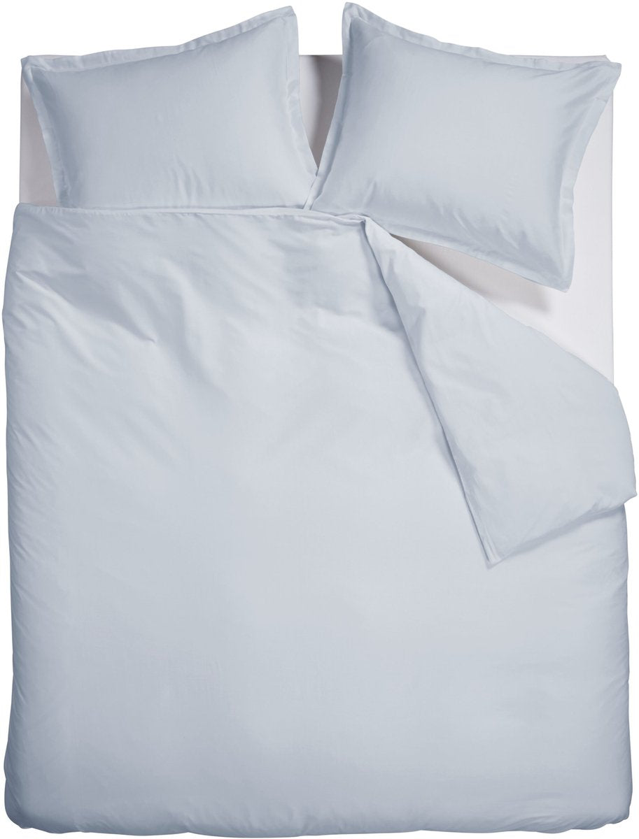 Ambiante satin uni dekbedovertrek - tweepersoons - 200 x 200 220 cm - licht blauw