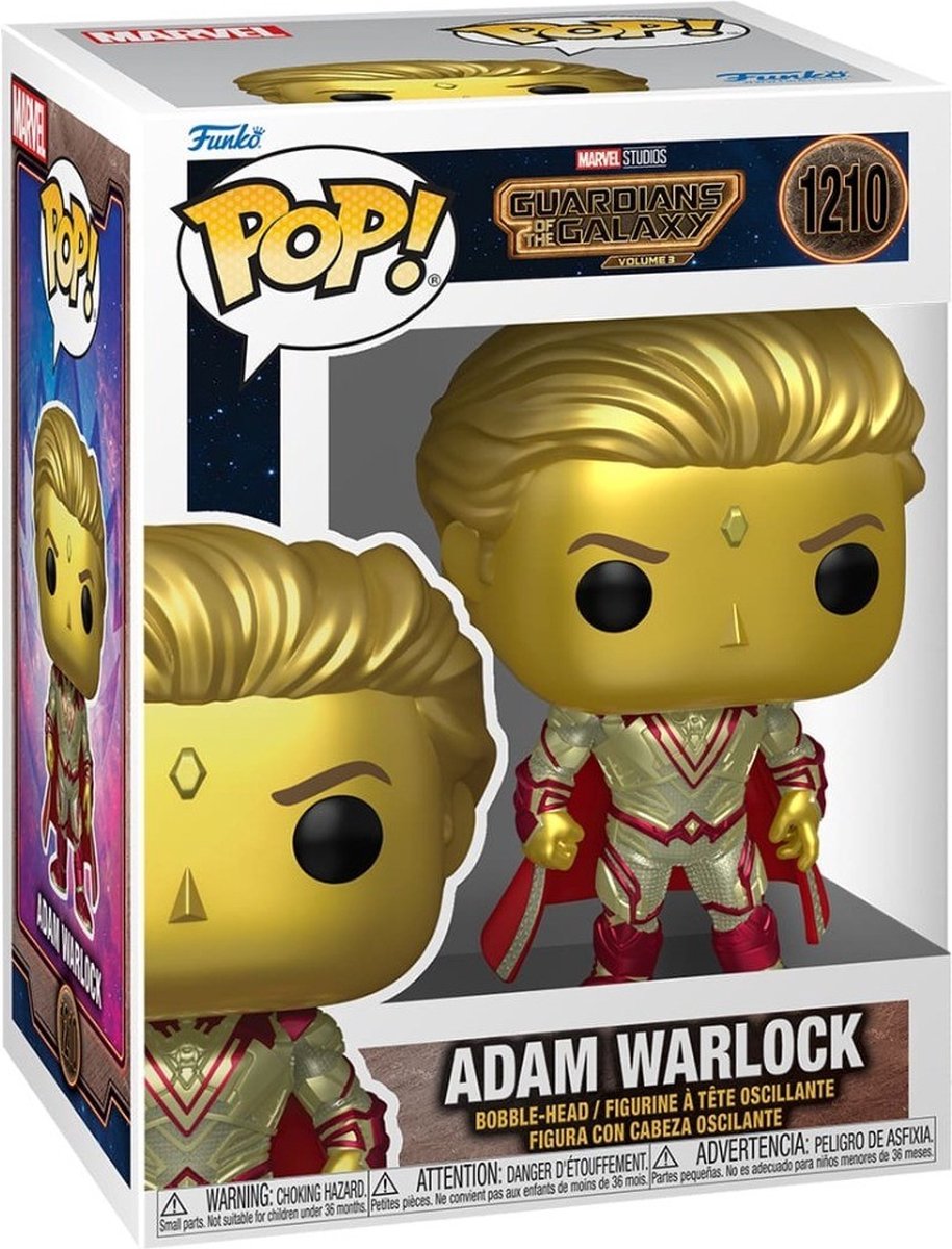 Funko guardians of the galaxy - marvel pop! vol. 3 adam warlock 9 cm verzamelfiguur - multicolours