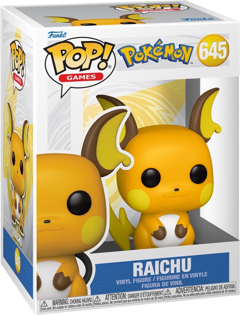 Funko pop games: pokémon raichu - pop #645