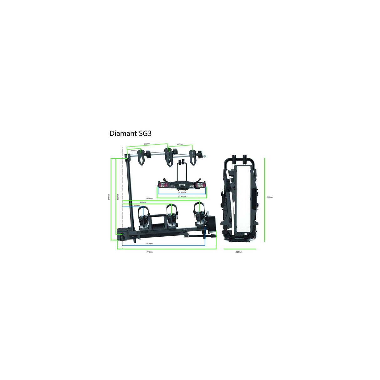 Pro-user fietsendrager diamant sg3