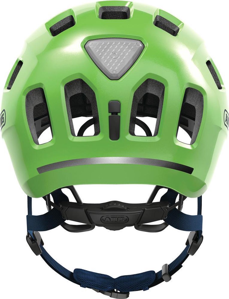 Abus fietshelm youn-i 2.0 - met licht voor kinderen, tieners en jongvolwassenen - voor meisjes en jongens - groen (sprankelend), maat s