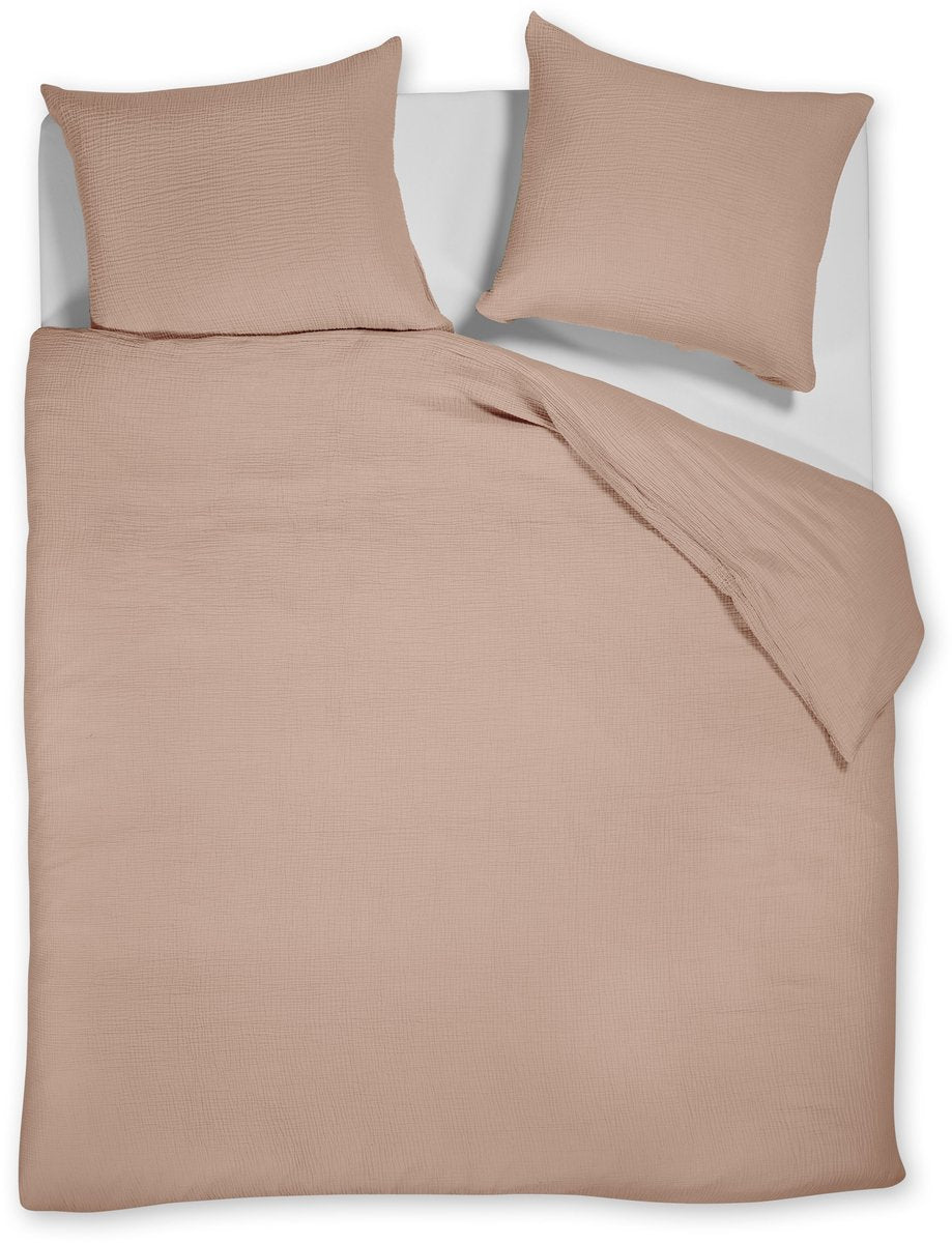 Vtwonen gentle embrace dekbedovertrek - lits-jumeaux - 240 x 220 cm - zachtroze