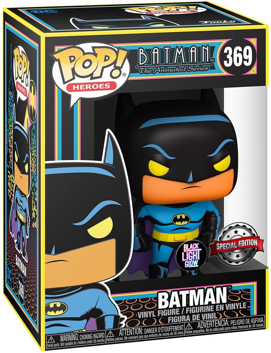 Funko pop heroes: dc batman (black light) - pop #369