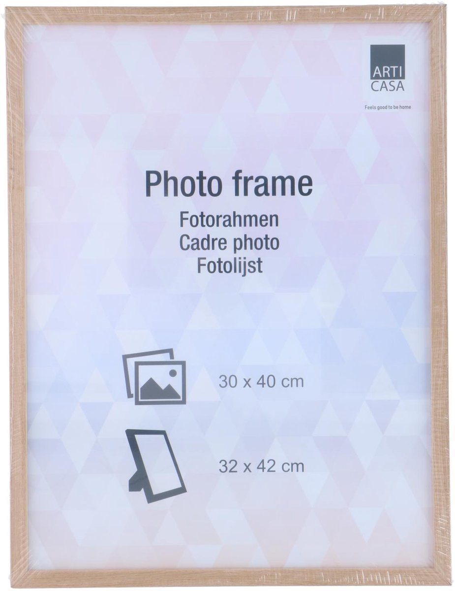 Arti casa fotolijst - lijstmaat 32 x 42 cm fotomaat 30 x 40 cm - naturel hout