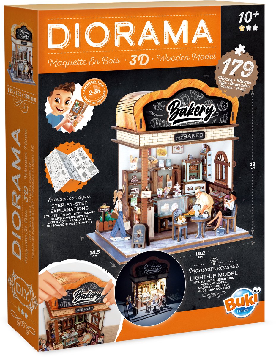 Buki france buki - modelbouwpakket - diorama - hout - miniatuurbakkerij