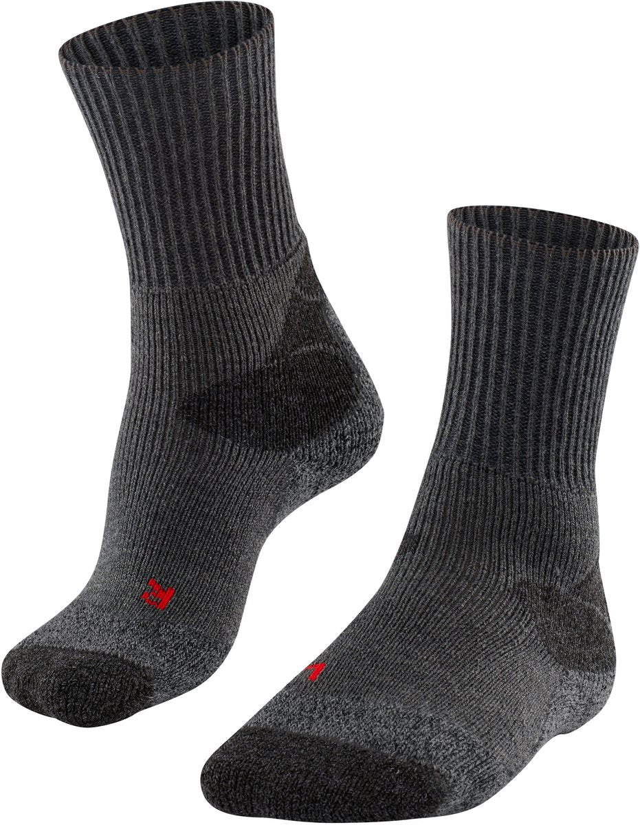 Falke tk-x expedition ultra dikke padding wol functioneel materiaal wandelsokken heren grijs - maat 46-48