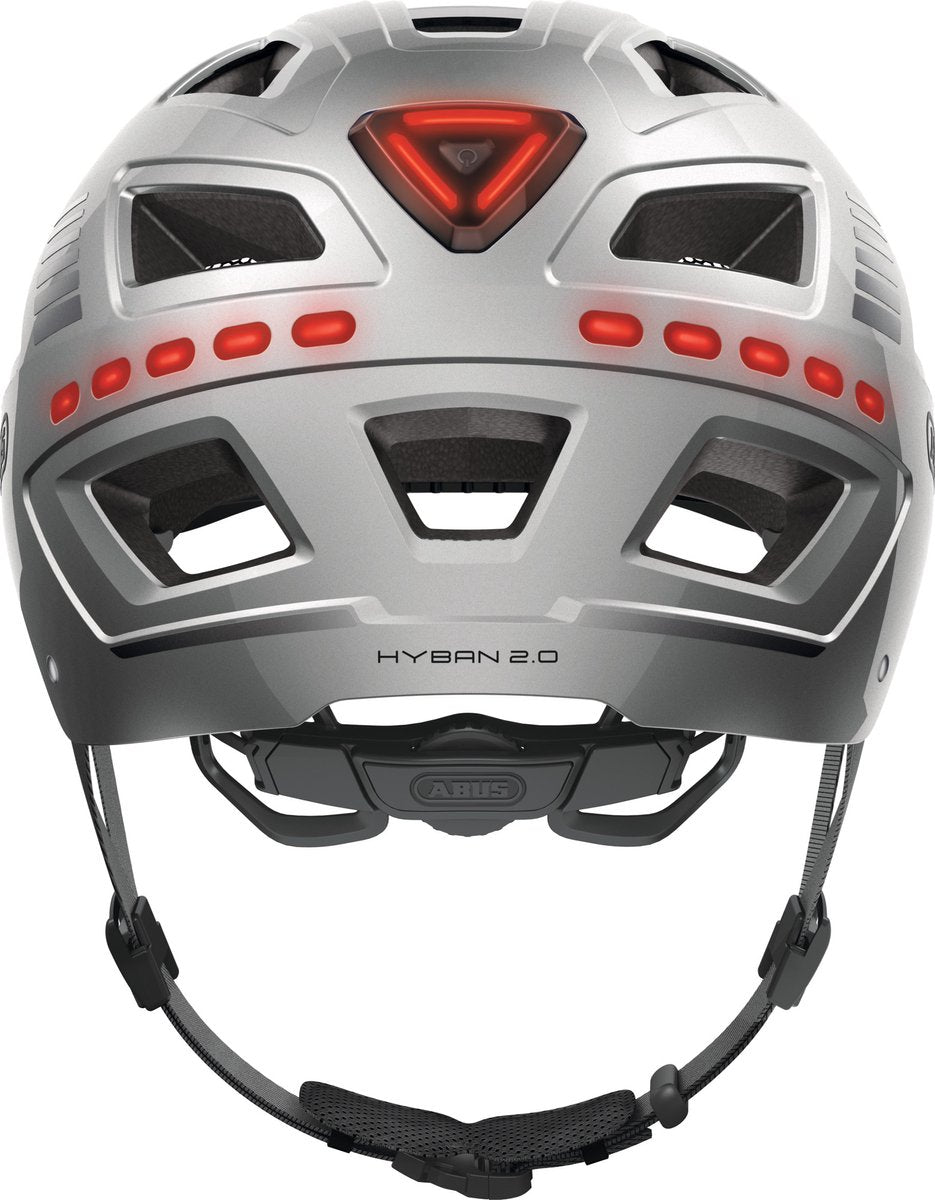 Abus helm Hyban 2.0 signal Zilver XL 58-63cm