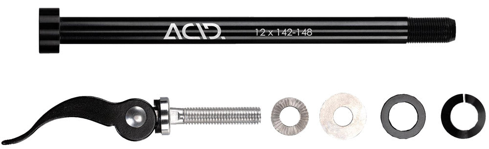 Acid thru axle for bicycle trailer