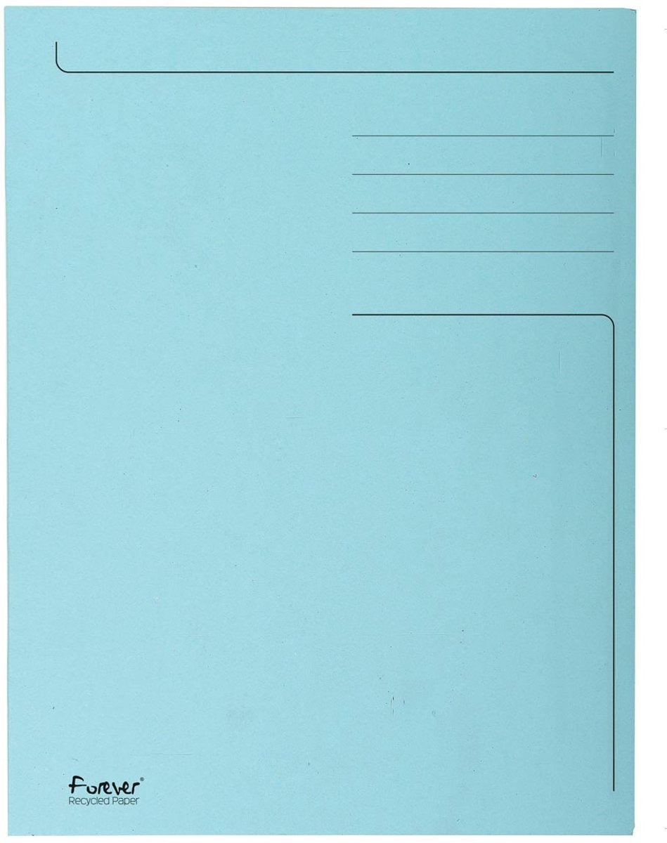 Exacompta 50x forever® bedrukte map met 3 kleppen - 280gm2 - 24,5x35 cm voor folio - lichtblauw - 449006e