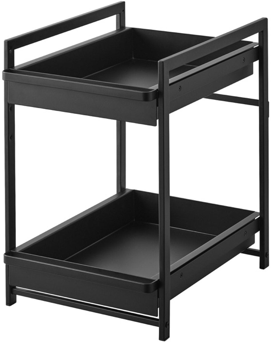 Yamazaki keukenkast organizer - 2 niveaus - tower - zwart