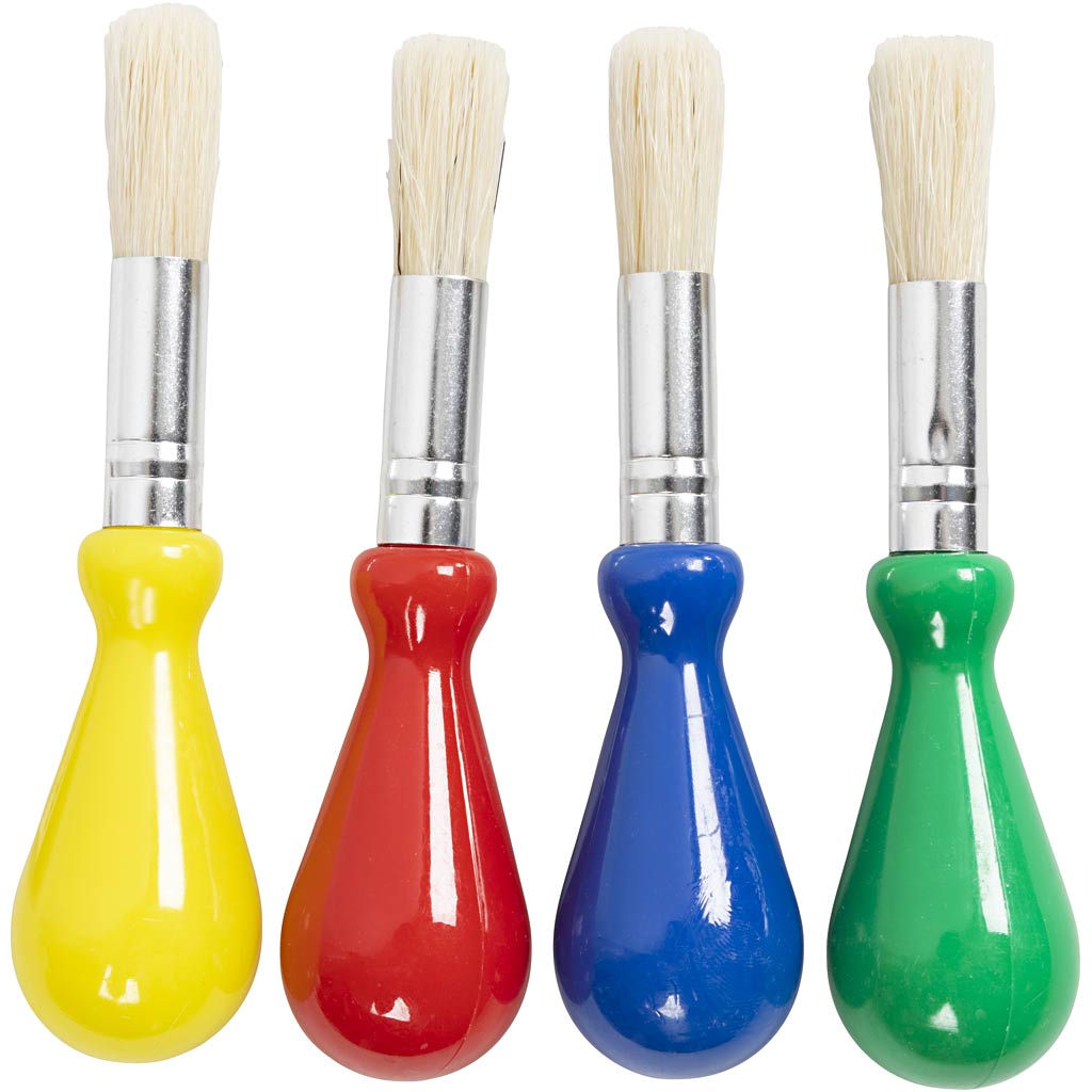 Creativ company https: www.cchobby.nl kinderkwasten-l-11-5-cm-d-13-mm-b-11-mm-rond-4-stuk-1-doos