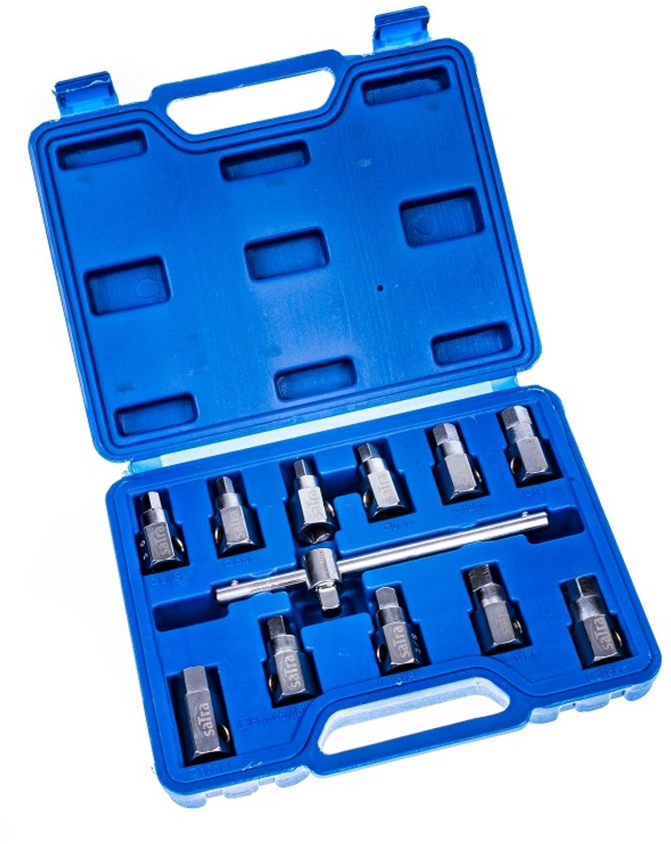 Satra s-12odp - olieplug moersleutelset - 3 8 drive - 12 stuks