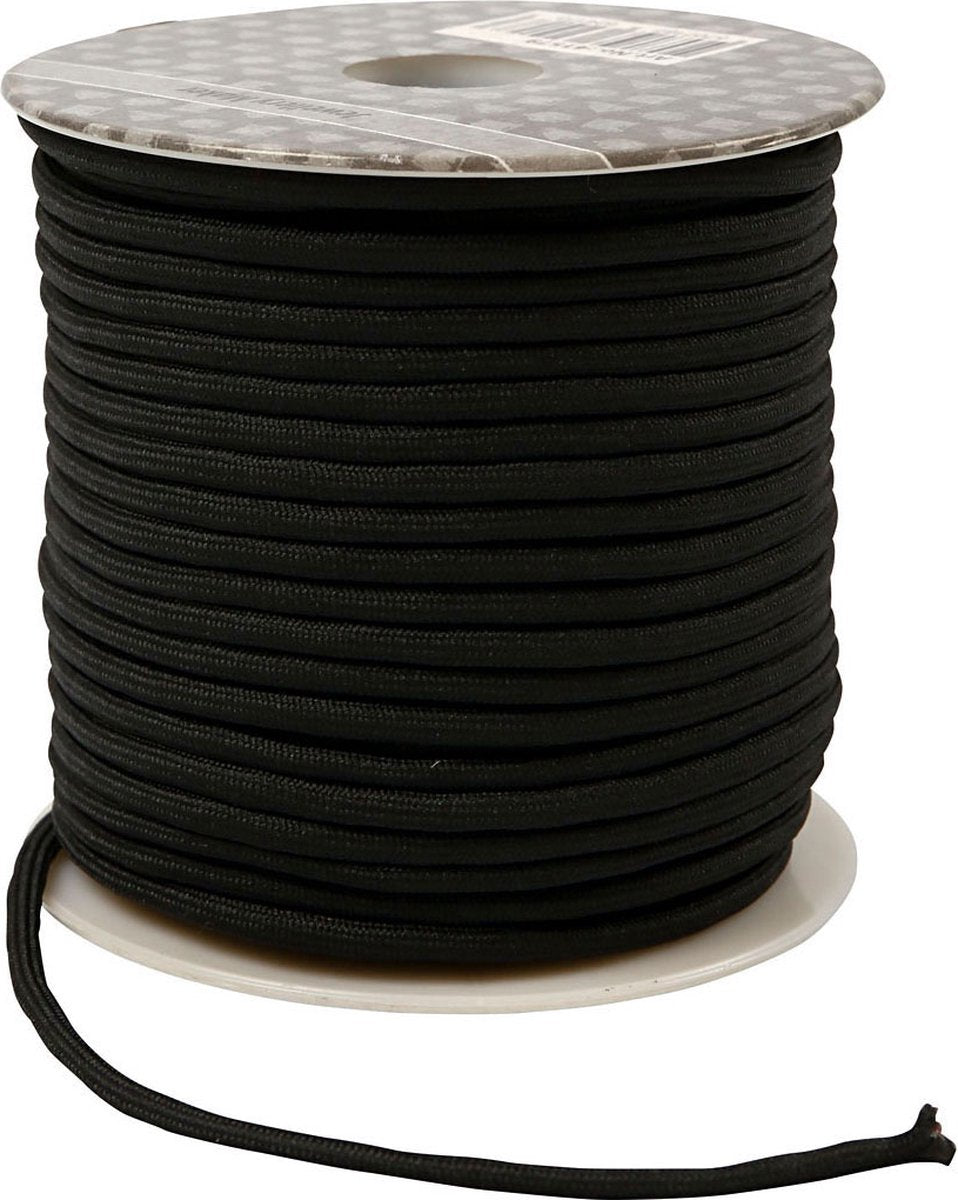 Creativ company creotime macramé koord, dikte 4 mm, zwart, 40 m