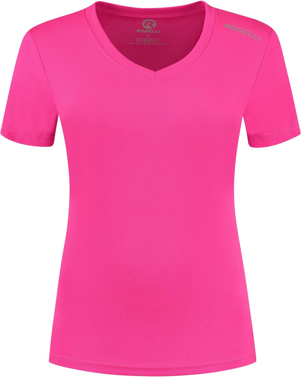 Rogelli promo hardloopshirt dames - korte mouwen - roze - m