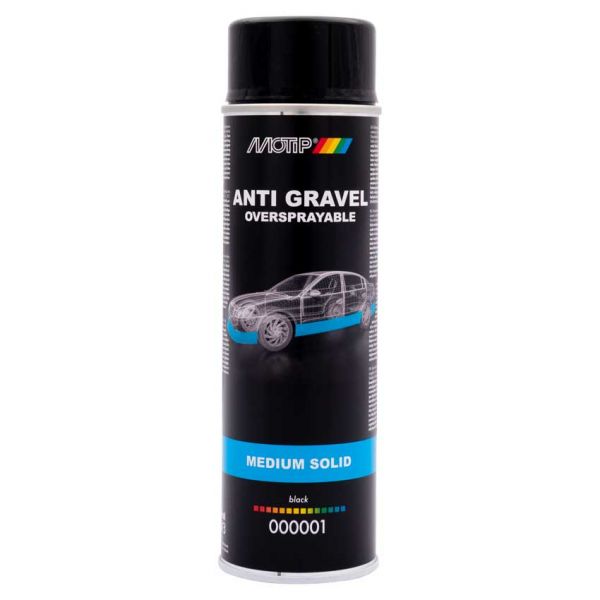 Anti-steenslag zwart medium solid