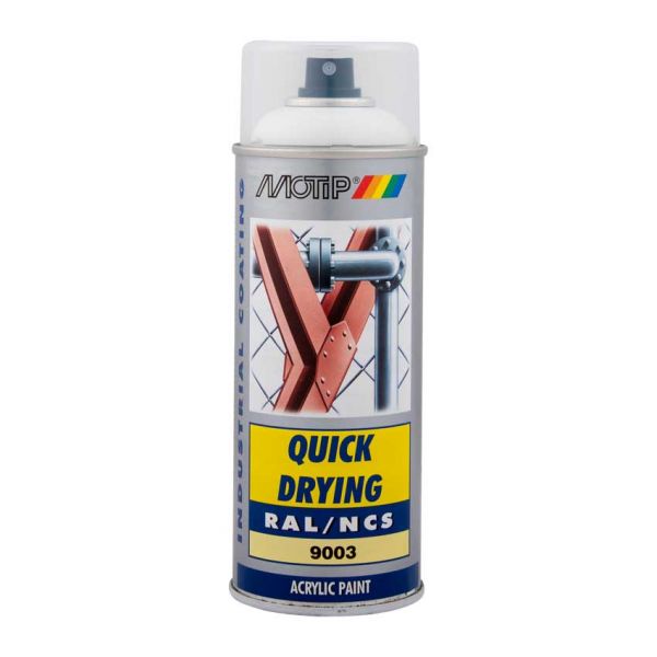 Industrial ral9003 400ml. motip