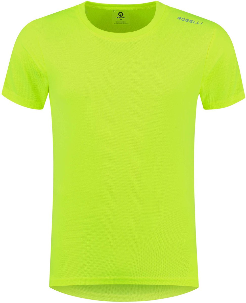 Rogelli promo hardloopshirt heren - korte mouwen - fluorgeel - l