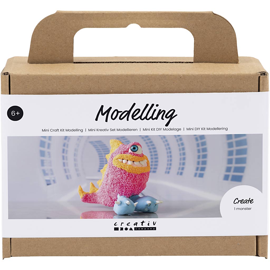 Creativ company https: www.cchobby.nl mini-hobbyset-boetseren-monster-freddy-neon-roze-1-doos