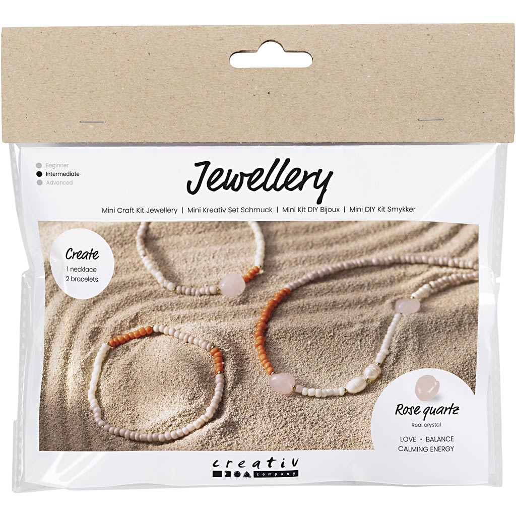 Creative company https: www.cchobby.nl mini-hobbyset-sieraden-rozenkwarts-ketting-en-armband-1-doos