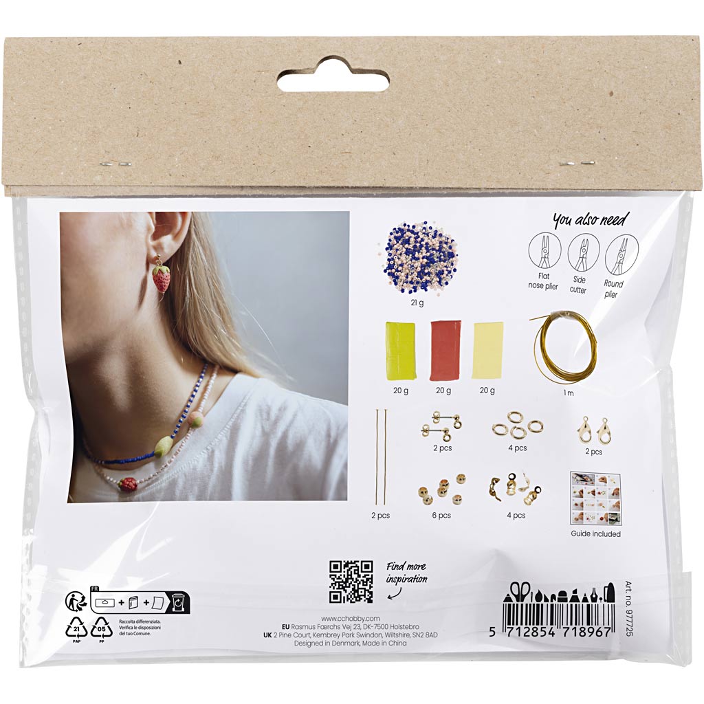 Creativ company https: www.cchobby.nl mini-hobbyset-sieraden-halsketting-en-oorbellen-koningsblauw-1-doos