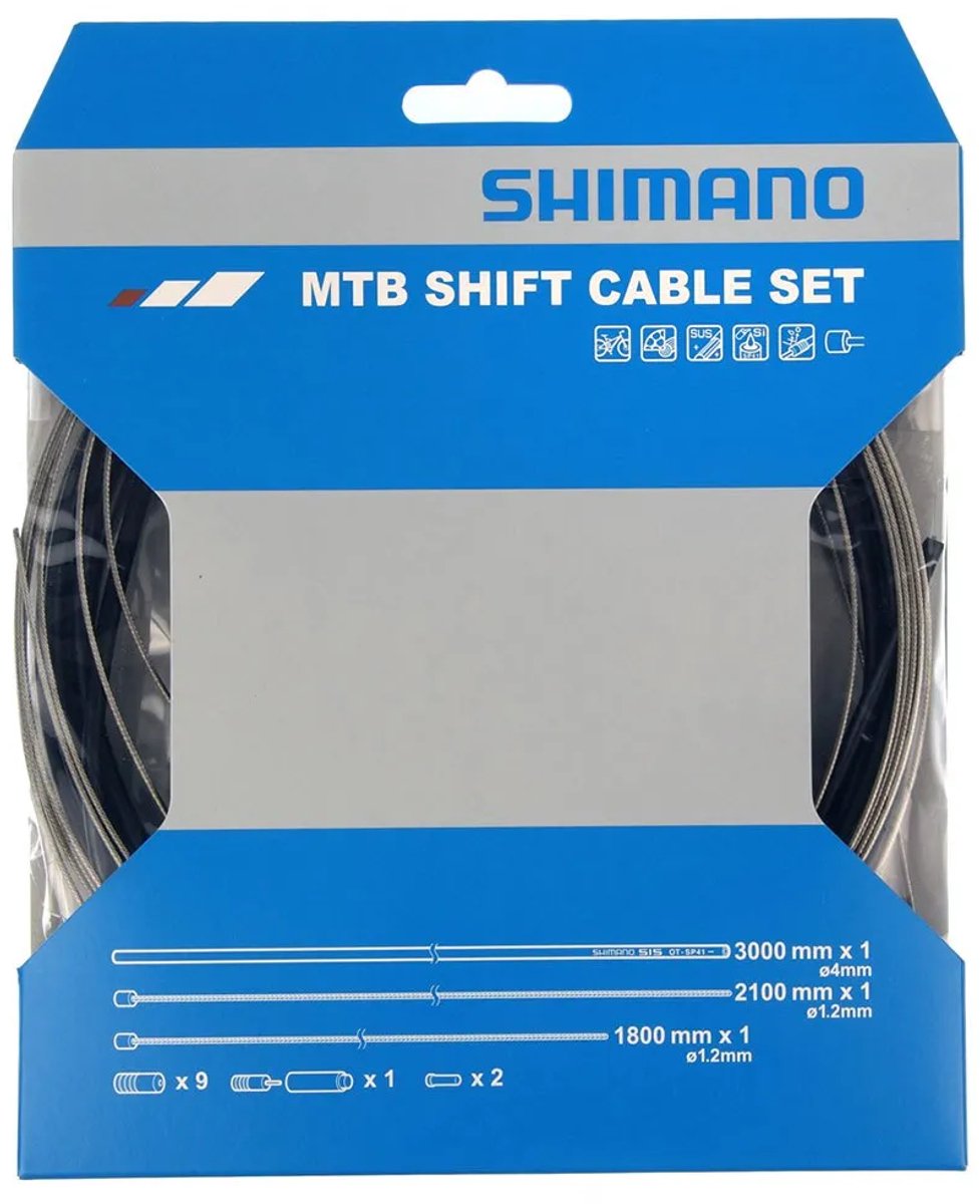 Shimano road schakelkabelset - rvs - ot-sp41 - complete schakelkabelset voor racefiets - zwart