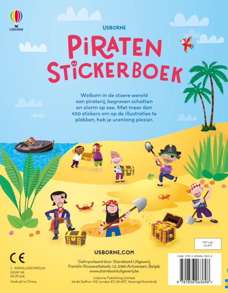 Piraten stickerboek 5+