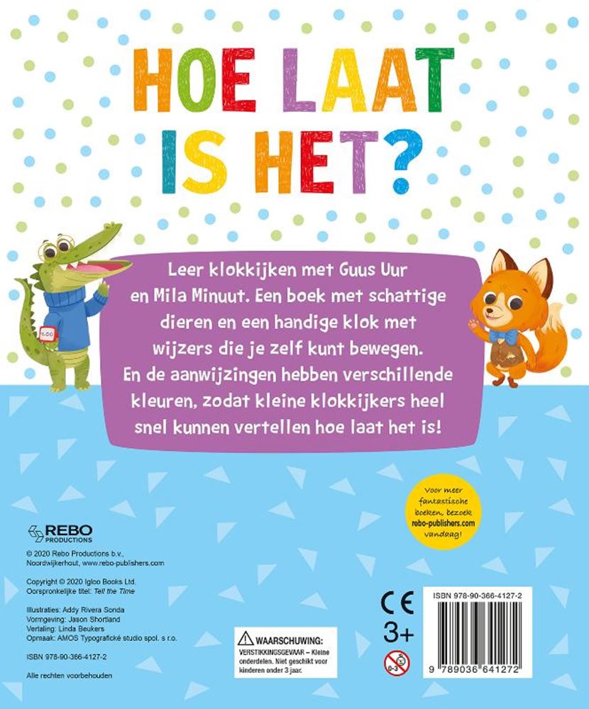 Rebo publishers klokboek - hoe laat is het?