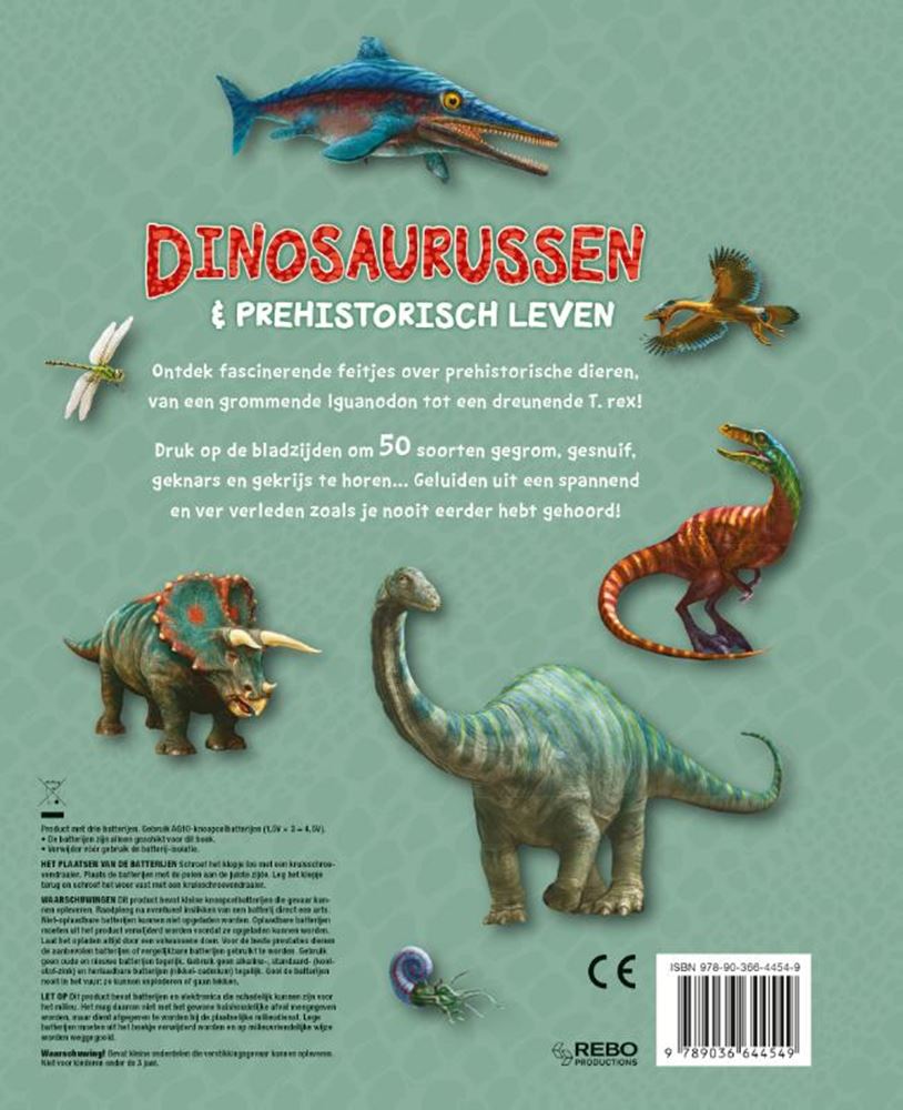 Dinosaurussen prehistorisch leven. gel