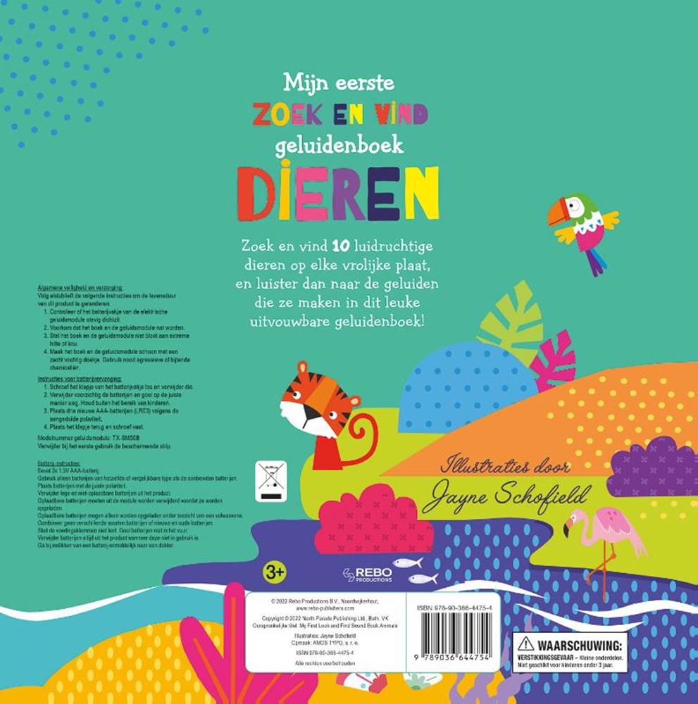 Rebo publishers geluidenboek dieren - zoek en vind