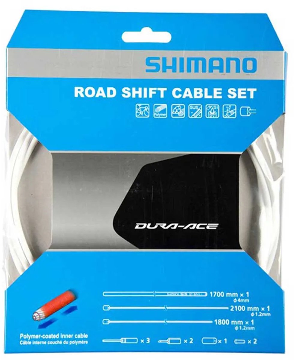 Shimano dura-ace schakelkabelset polymer gecoat zwart ot-sp41 1800 2100 mm