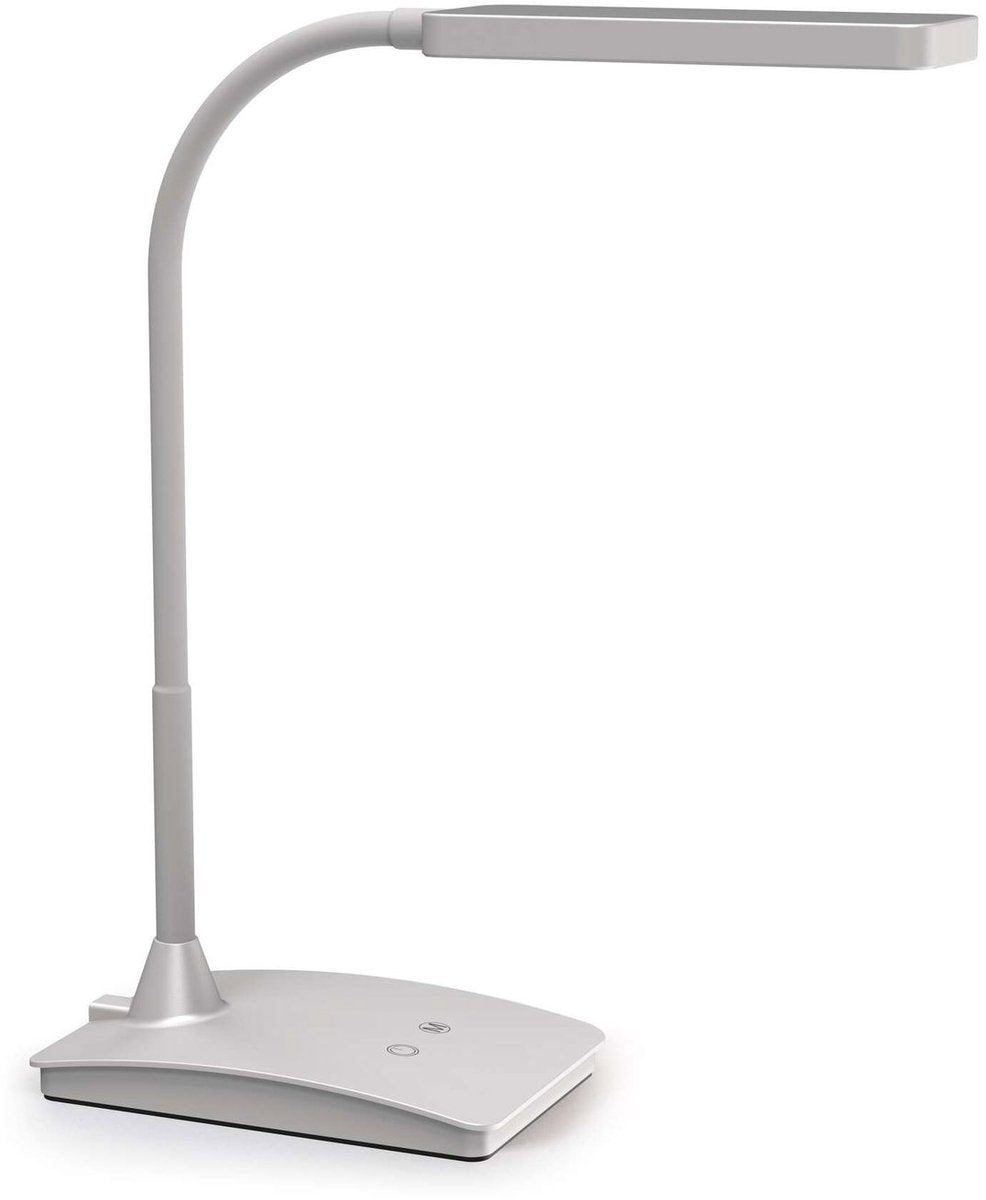 Maul pearly bureaulamp - led - kunststof metaal - zilver - dimbaar - touch bedienbaar - tafellamp
