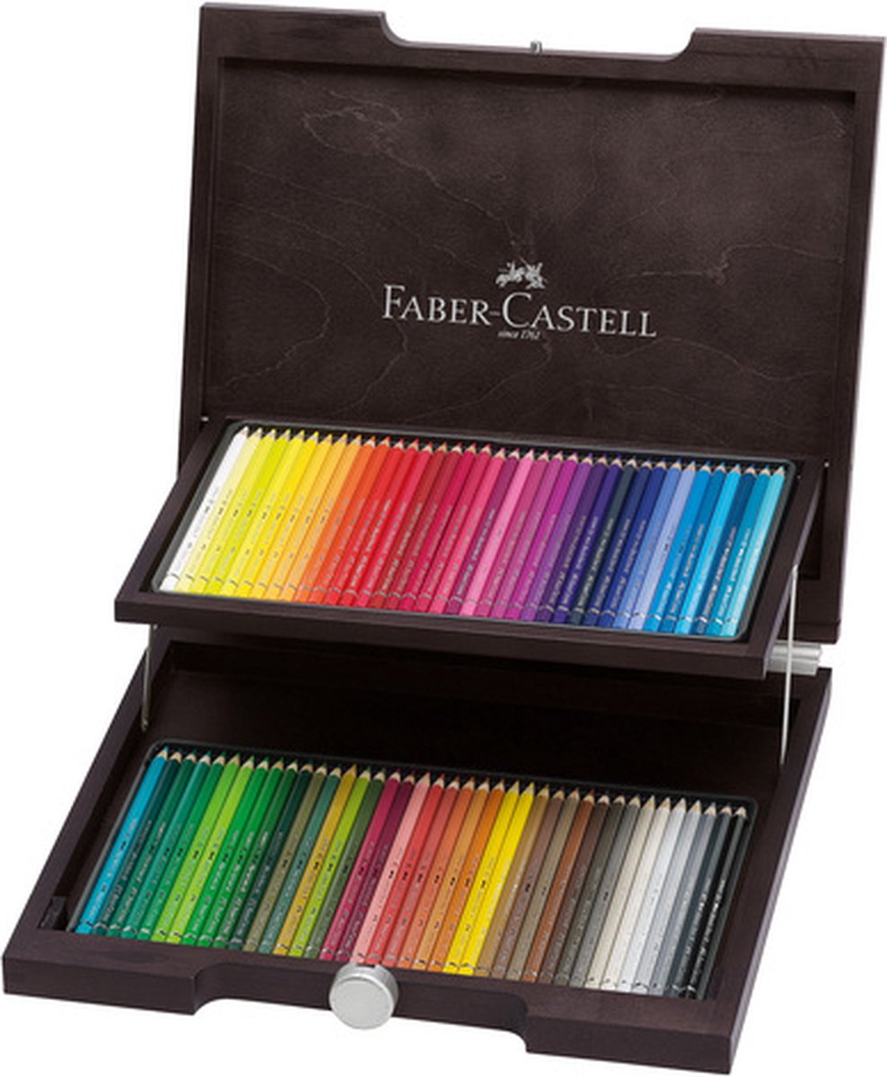 Faber-castell kleurpotlood aquarel - albrecht durer - houten koffer 72 stuks - fc-117572