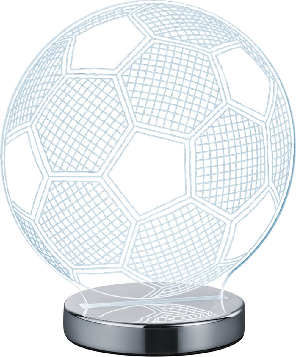 Rl live your light reality ball - tafellamp - chroom - incl. 1x smd 7 w - snoerschakelaar - instelbare lichtkleur - niet dimbaar