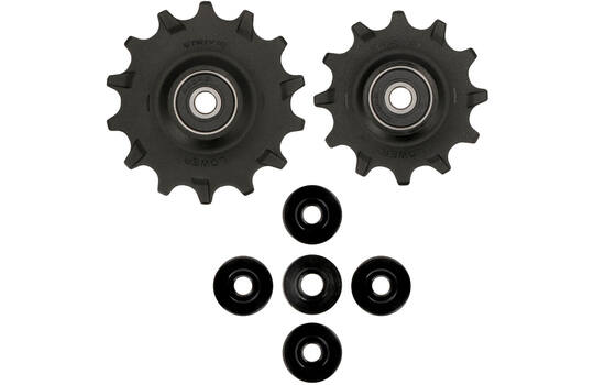 Trivio - derailleurwieltjes 12 14t chromo lagers