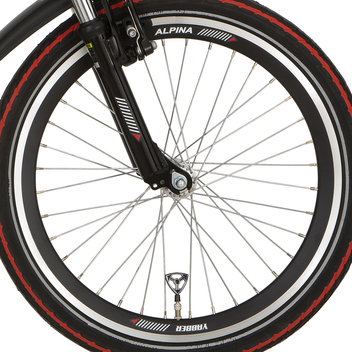Alpina voorwiel 20 hlqc yabber zwart zink spk