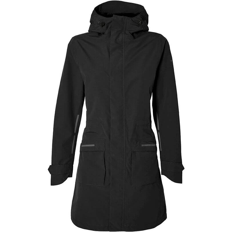 Basil regenparka mosse dames jet black m