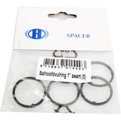 Balhoofd opvulring 1 inch zwart (5)