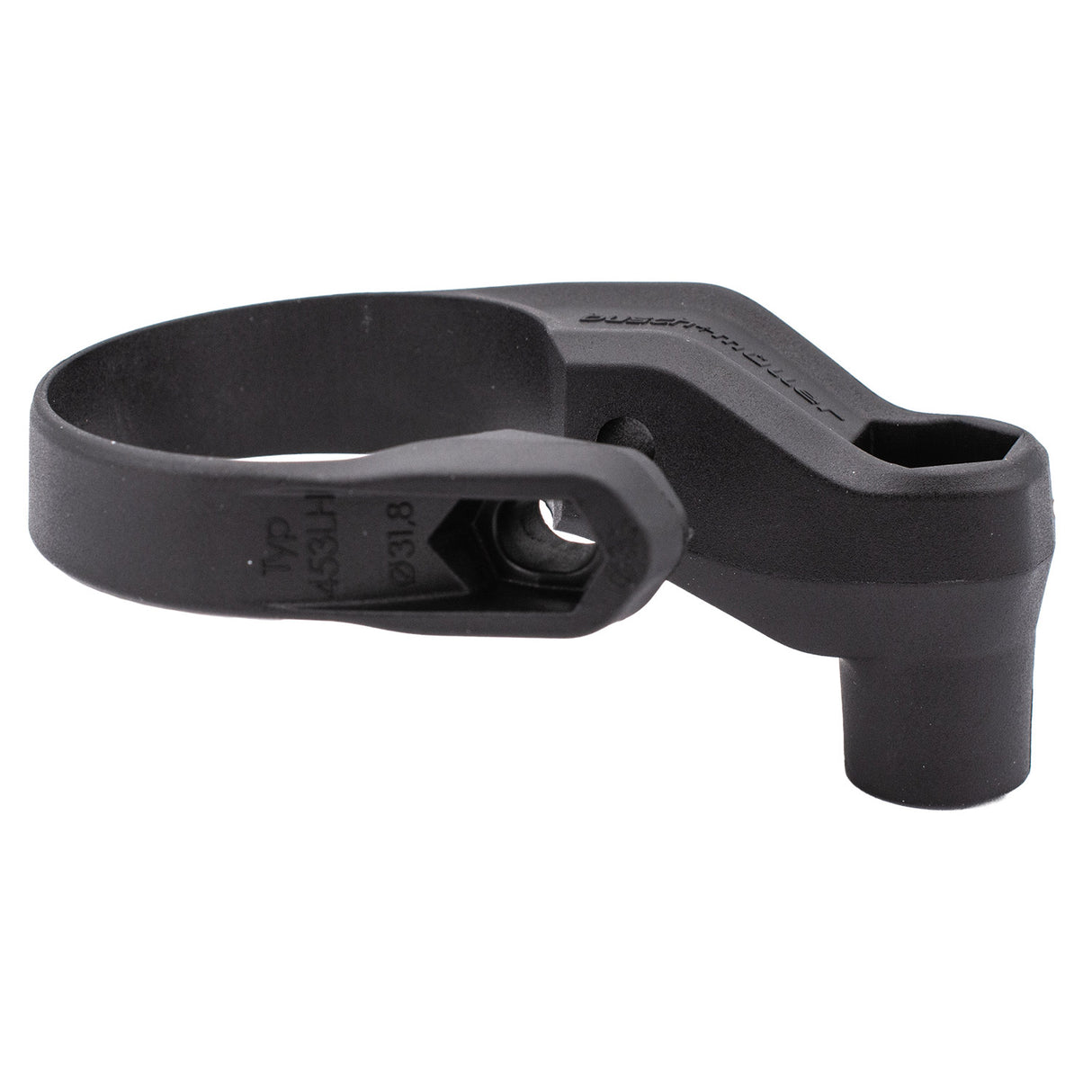 Busch muller busch müller, lighting accessories, plastic handlebar mount, black, single-arm, for 31.8–35 mm with screws and nuts, polybag