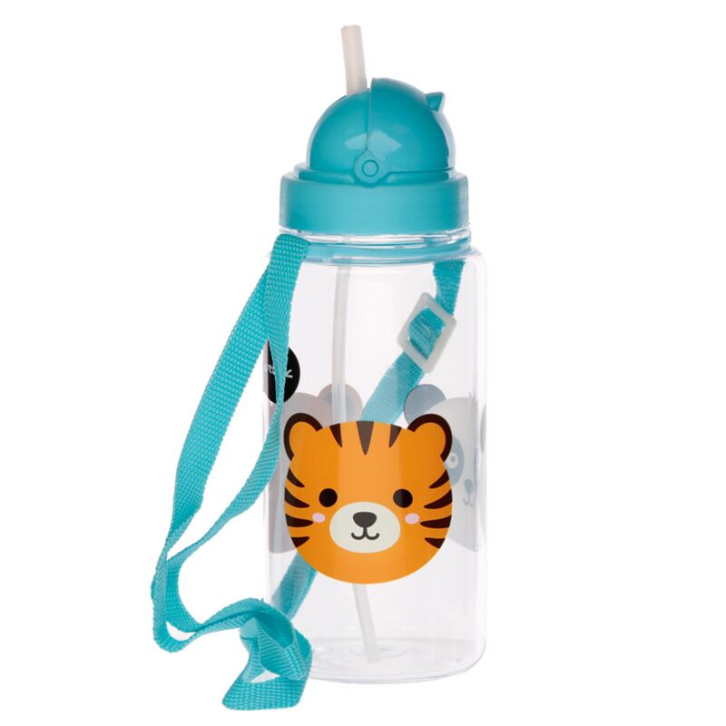 Adoramals duurzame bpa-vrij 450ml kinder waterfles rietje