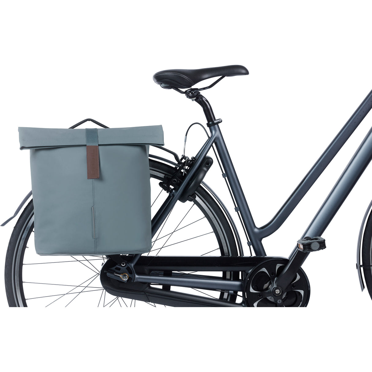 Basil dubbele fietstas city mik 28-32 liter - graphite blue