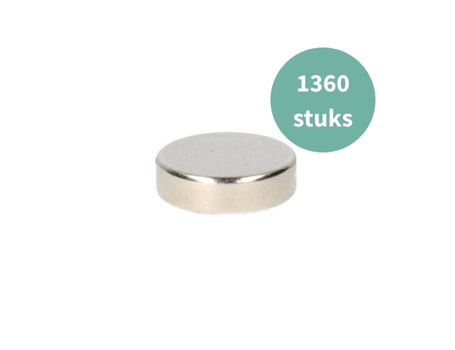 Bespaartopper blokmagneten - 10mm x 3mm - n48 - 1360st.
