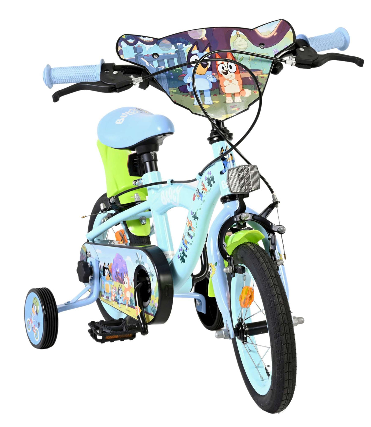 Volare bluey kinderfiets - uni - 12 inch - lichtblauw - twee handremmen