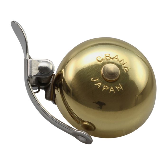 Crane mini suzu bell (die cast) - gold