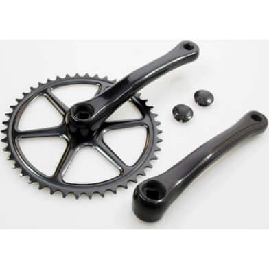 Crankstel 44t alu zwart 3 32 vlak