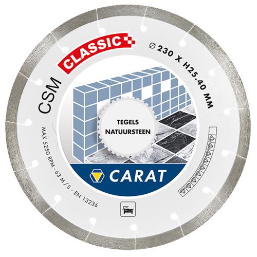 Carat diamantzaagblad ø200x25.4 csm classic tegels